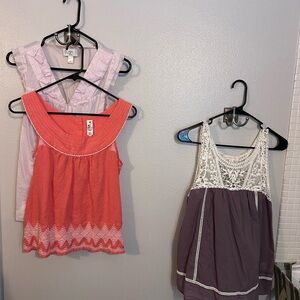 Bundle of 8 tops-most sleeveless and size small. Ann Taylor, Anthro, Gap. Small